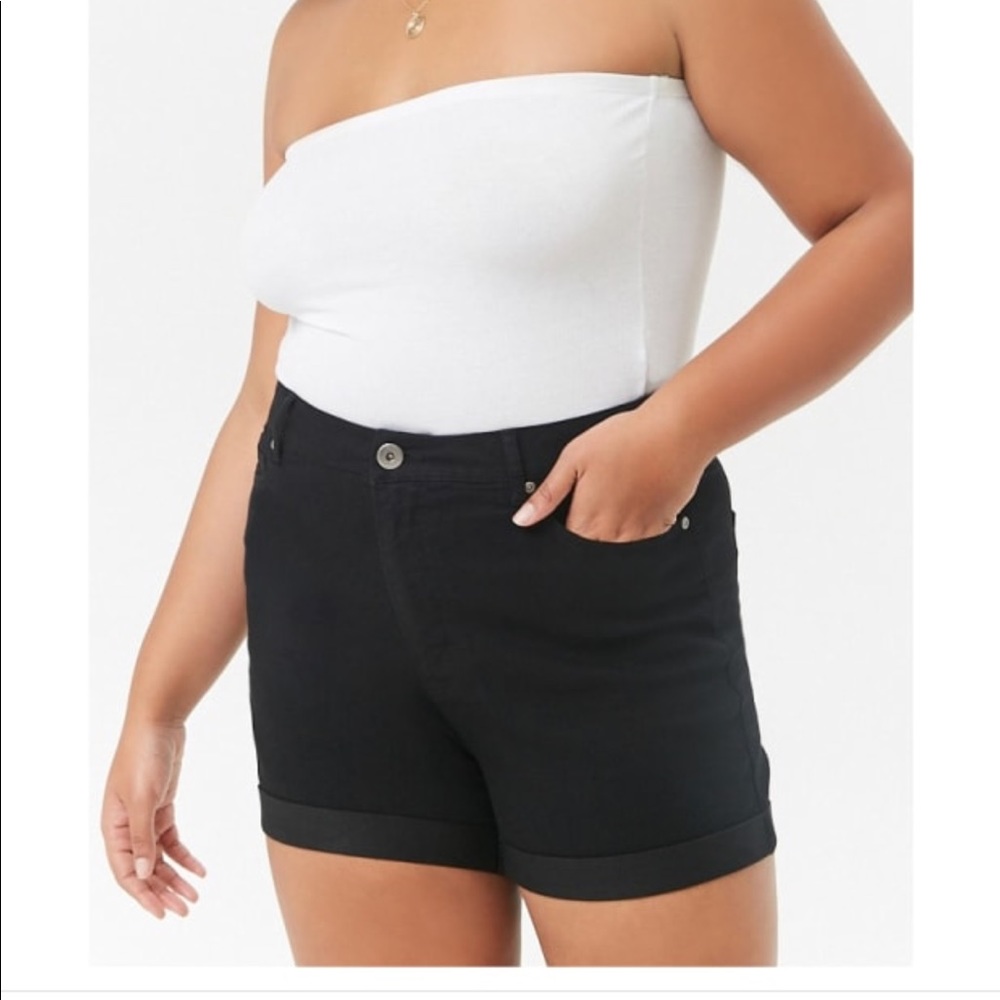 Forever 21 Plus High Waisted Jeans Shorts